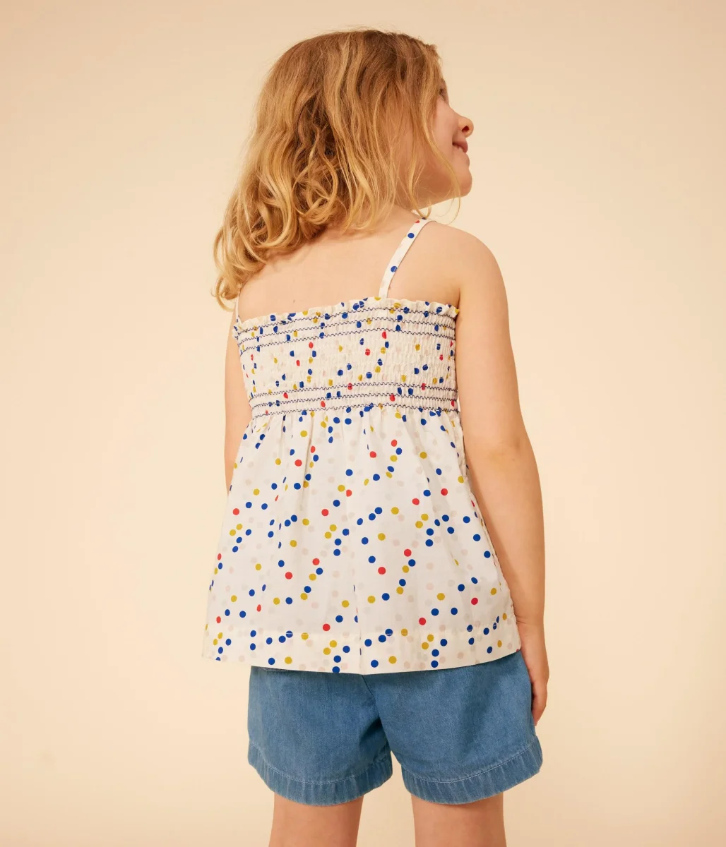 BLUSA SENZA MANICHE IN COTONE BAMBINA - immagine 6