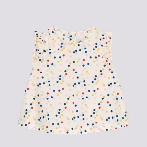 BLUSA SENZA MANICHE IN POPELINE BEBÈ