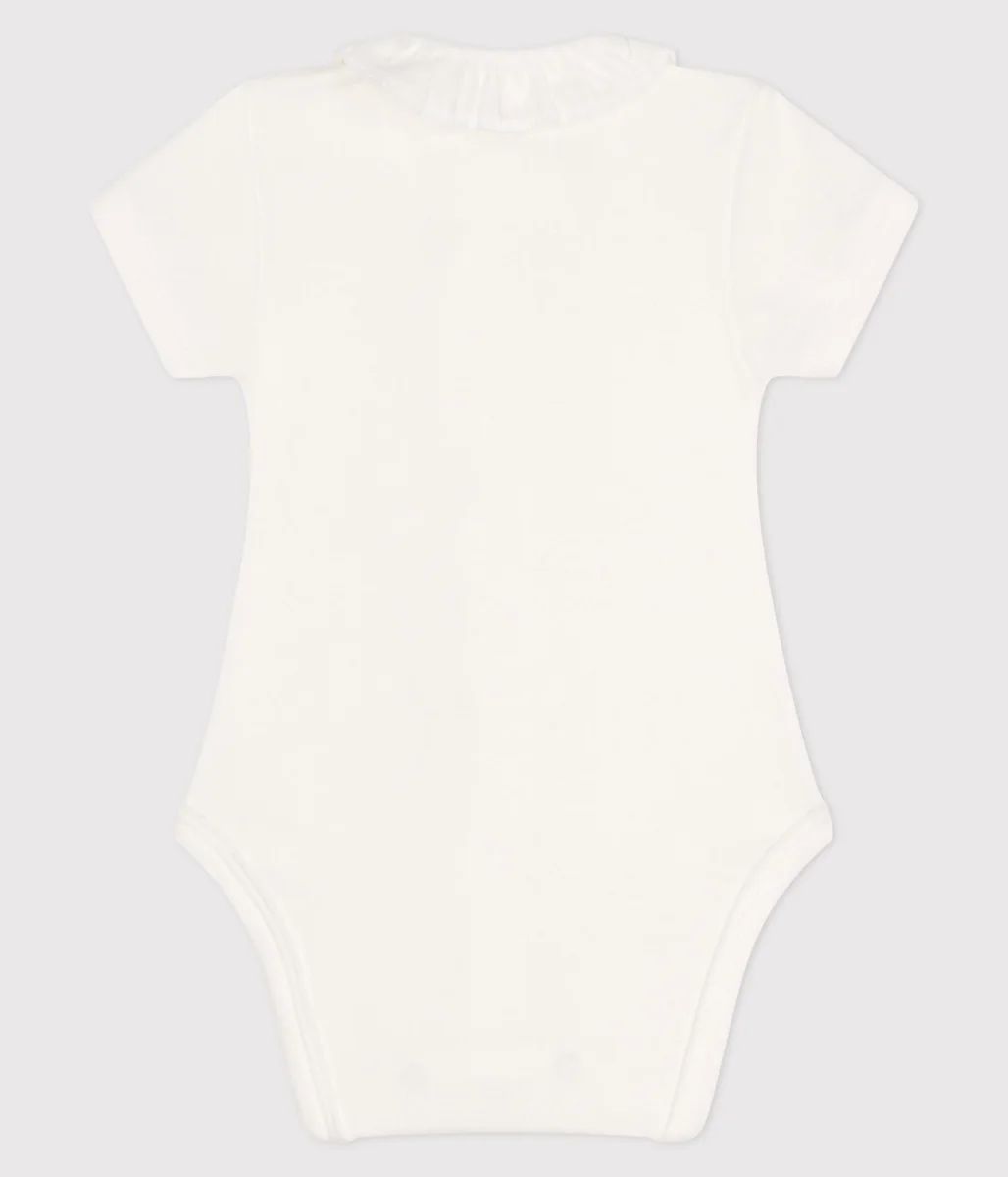 BODY A MANICA CORTA CON COLLETTO BEBÈ - immagine 3