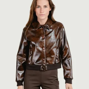 BOMBER IN ECOPELLE MARRONE