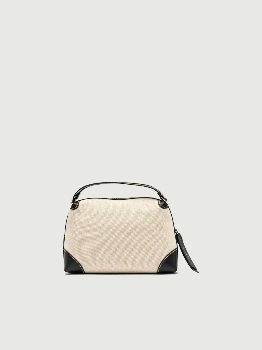 BORSA ALIFA IN TESSUTO NATURE E NERO - immagine 3