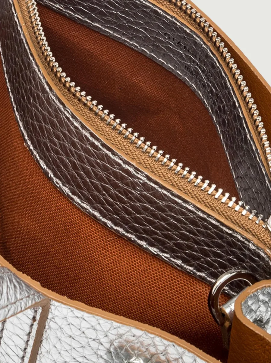 BORSA ALTEA IN PELLE ARGENTO - immagine 4