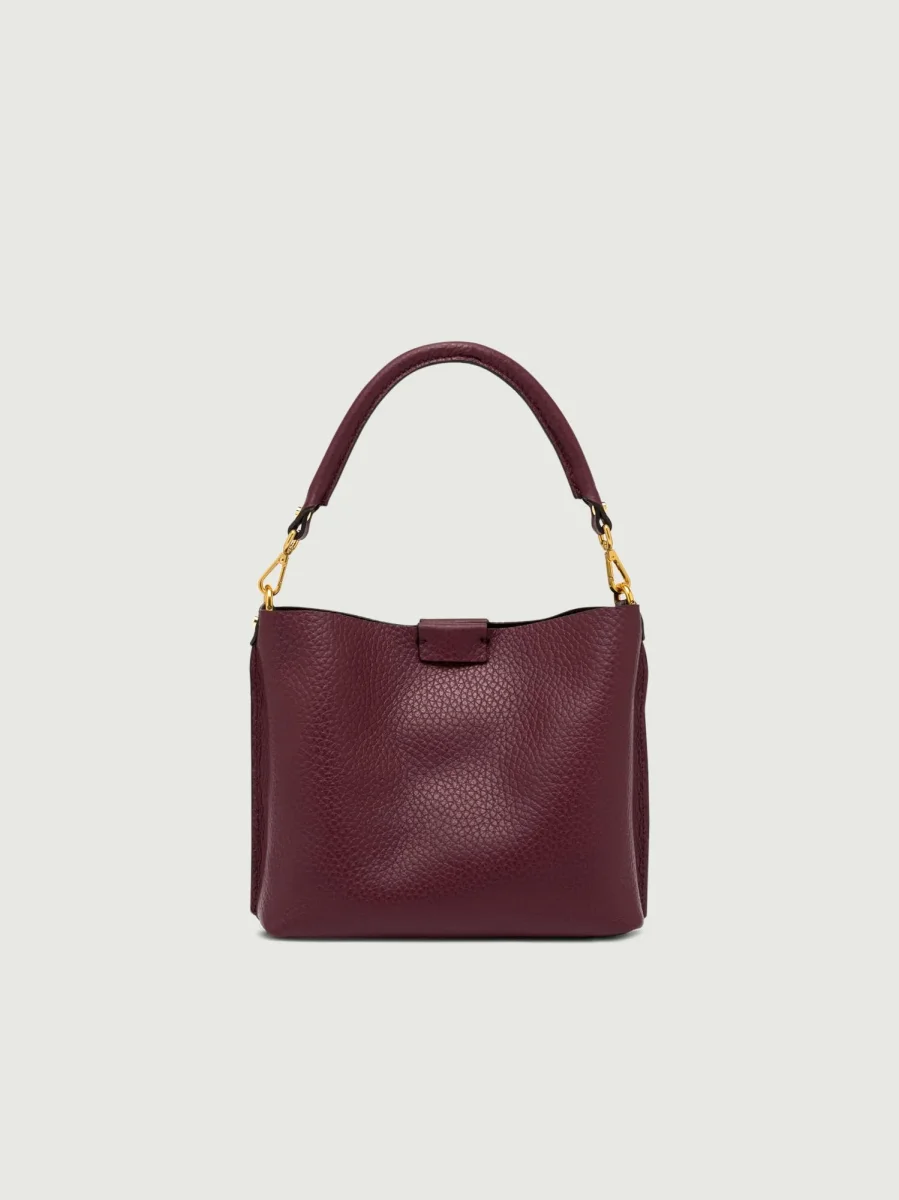 BORSA ARETHA IN PELLE BORDEAUX - immagine 3