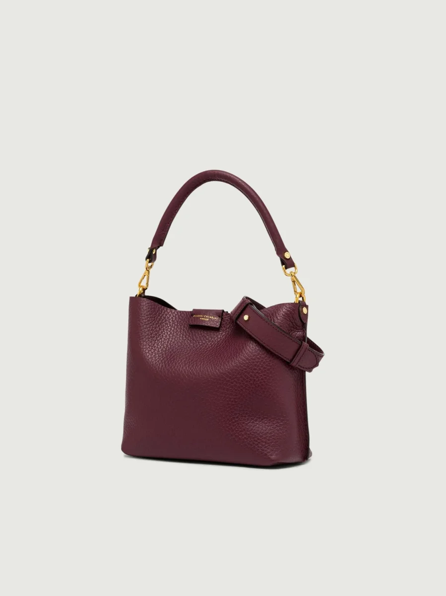 BORSA ARETHA IN PELLE BORDEAUX - immagine 4