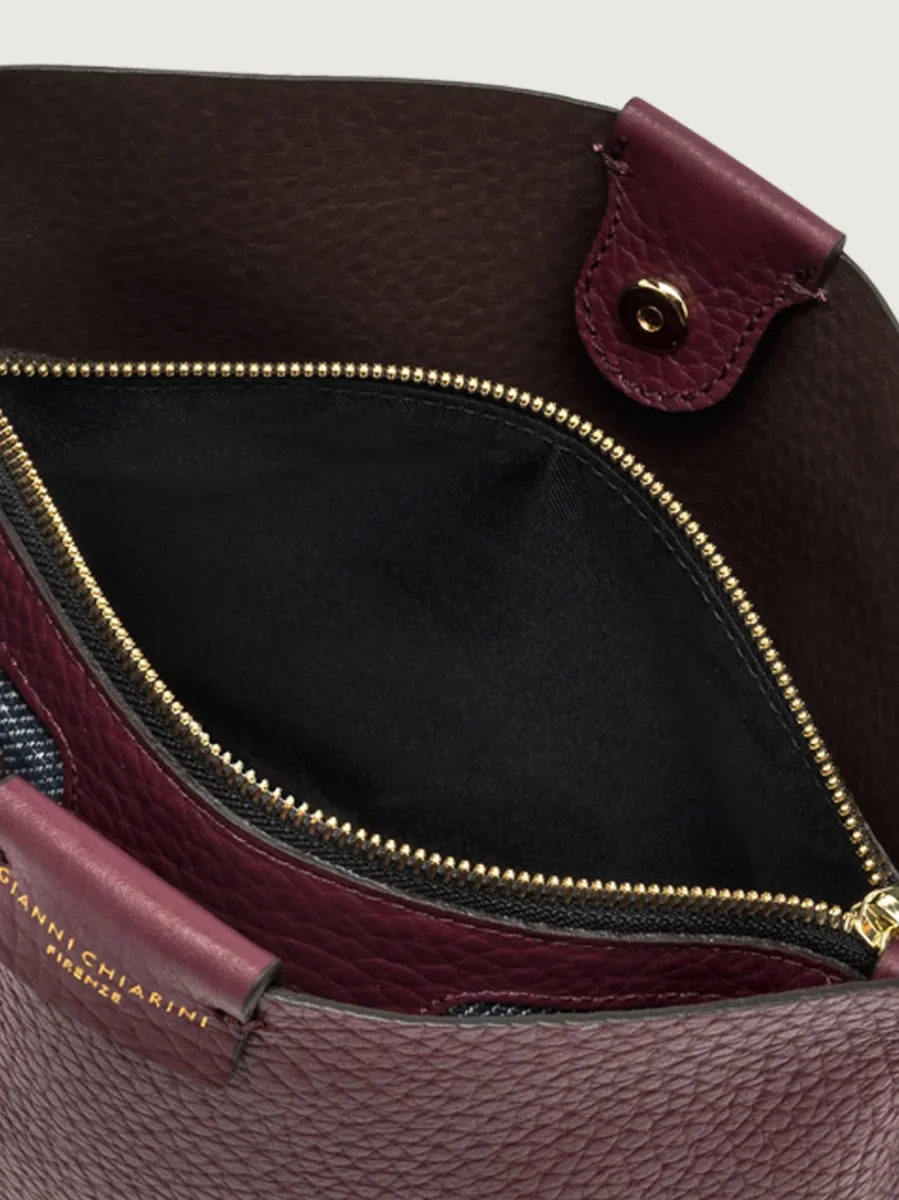 BORSA ARETHA IN PELLE BORDEAUX - immagine 5