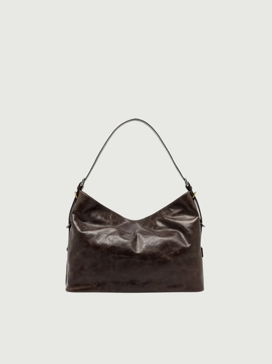 BORSA ASTRID IN PELLE EFFETTO VINTAGE ESPRESSO - immagine 4