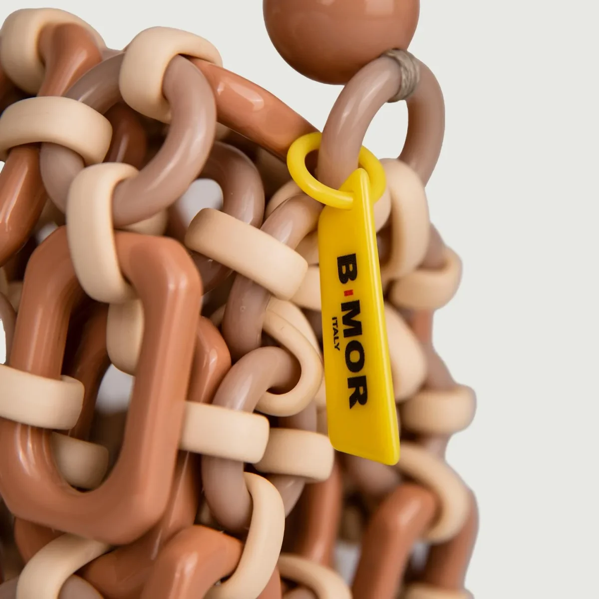 BORSA A BAULETTO IN RESINA MULTICOLOR BEIGE "BUBBLE" - immagine 4