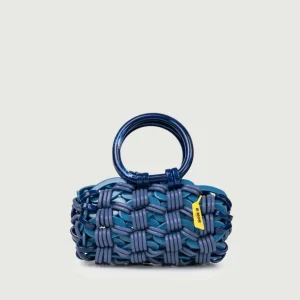BORSA A MANO LOOP IN RESINA MULTICOLOR BLU