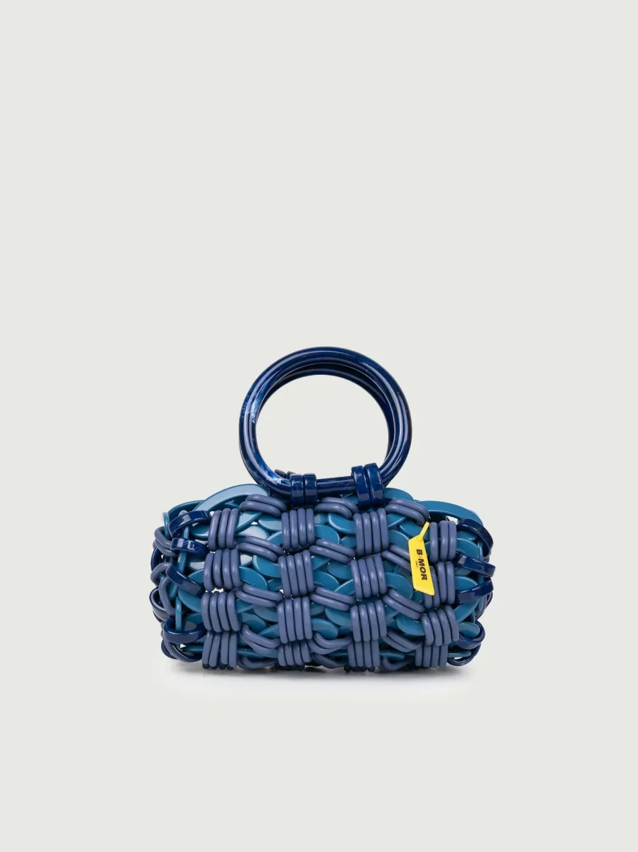 BORSA A MANO LOOP IN RESINA MULTICOLOR BLU