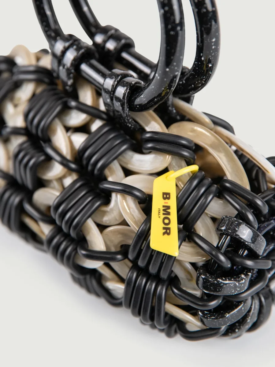 BORSA A MANO LOOP IN RESINA MULTICOLOR LIQUIRIZIA - immagine 4