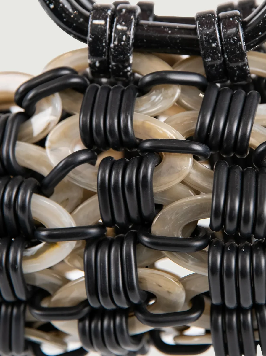 BORSA A MANO LOOP IN RESINA MULTICOLOR LIQUIRIZIA - immagine 5