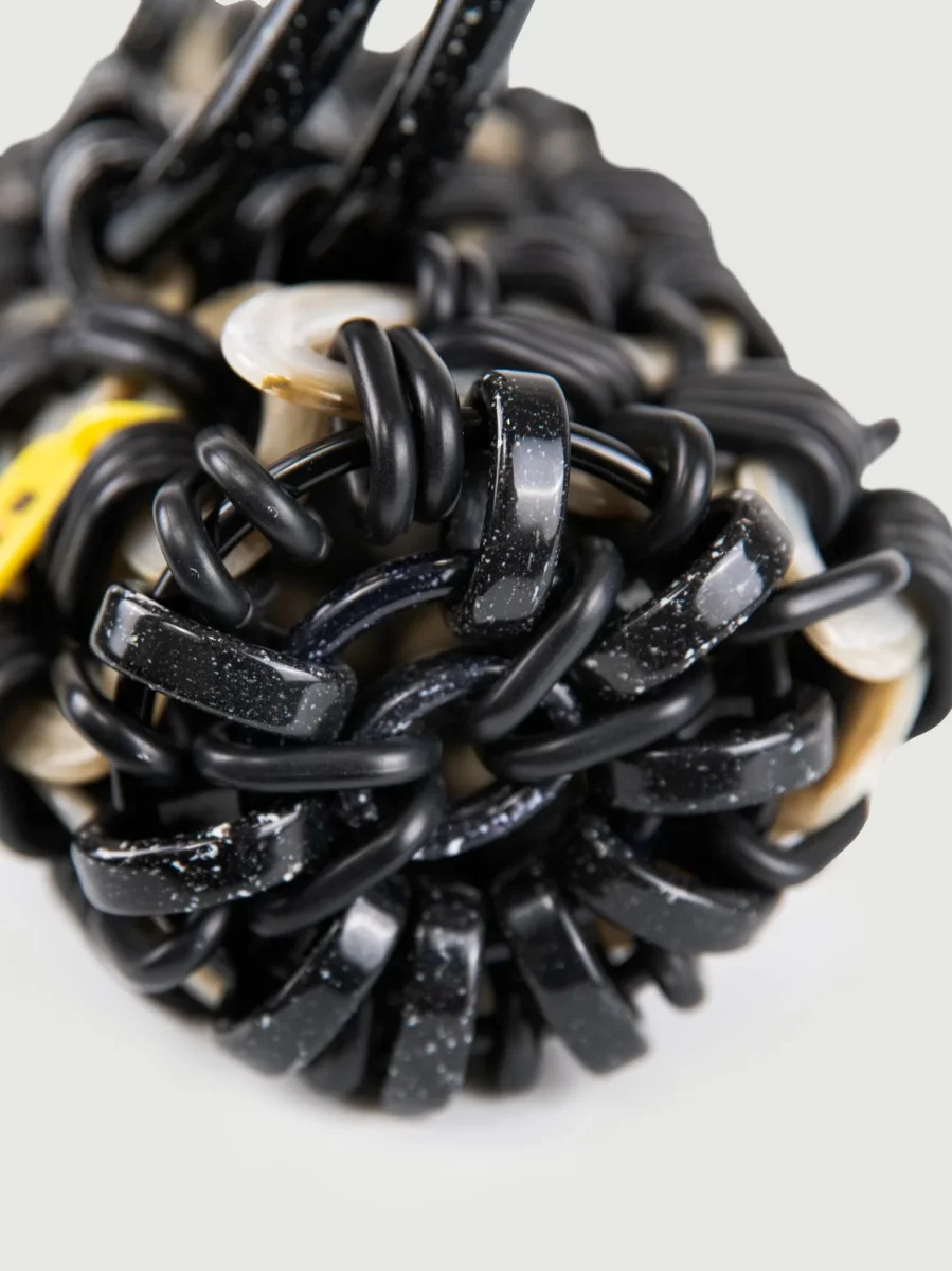 BORSA A MANO LOOP IN RESINA MULTICOLOR LIQUIRIZIA - immagine 7