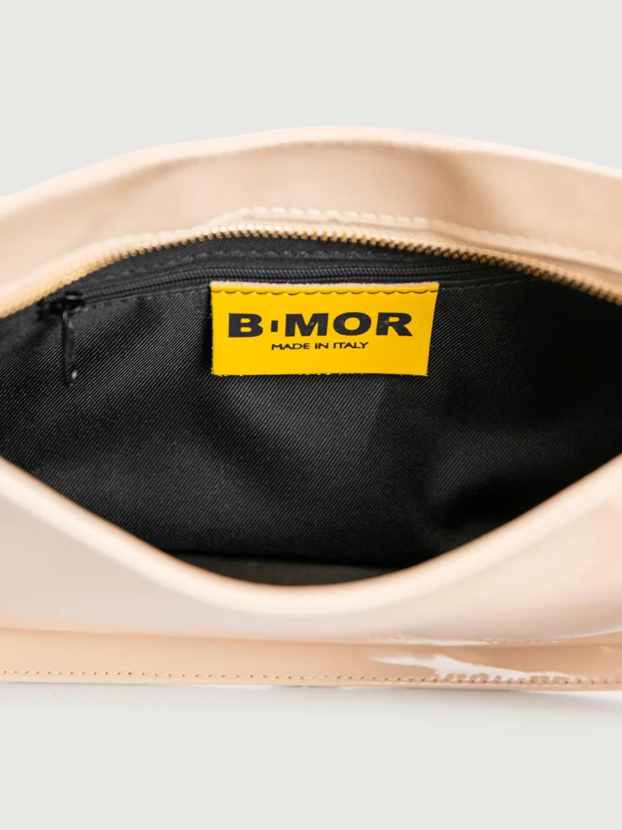 BORSA A SPALLA GLAMMY BEIGE IN PELLE VERNICE - immagine 5