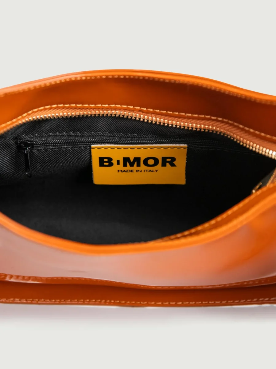 BORSA A SPALLA GLAMMY MATTONE IN PELLE VERNICE - immagine 5