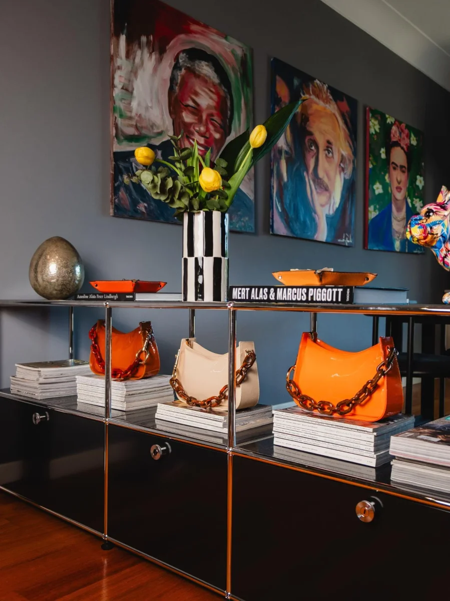 BORSA A SPALLA GLAMMY MATTONE IN PELLE VERNICE - immagine 6