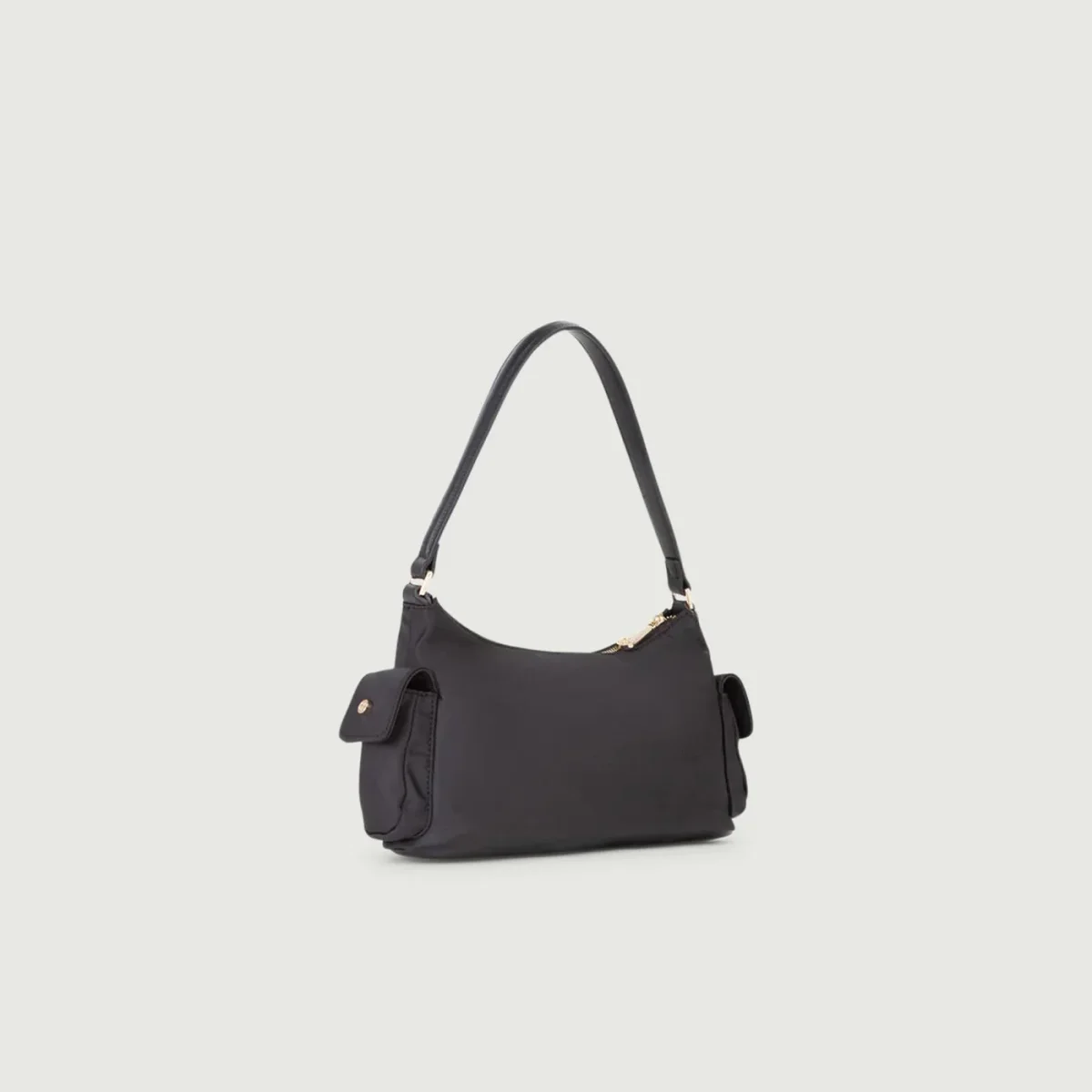 BORSA A SPALLA LILIANA IN NYLON NERO - immagine 3