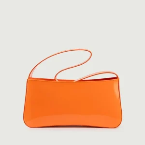 BORSA A SPALLA SEVENTY ARANCIO IN VERNICE