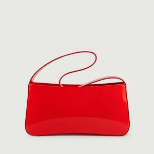 BORSA A SPALLA SEVENTY CORALLO IN VERNICE