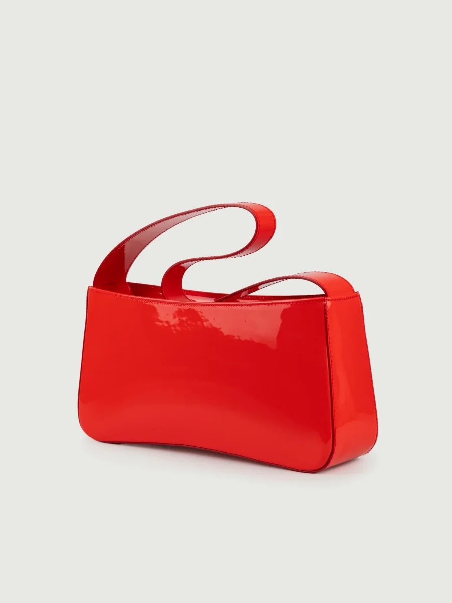 BORSA A SPALLA SEVENTY CORALLO IN VERNICE - immagine 3