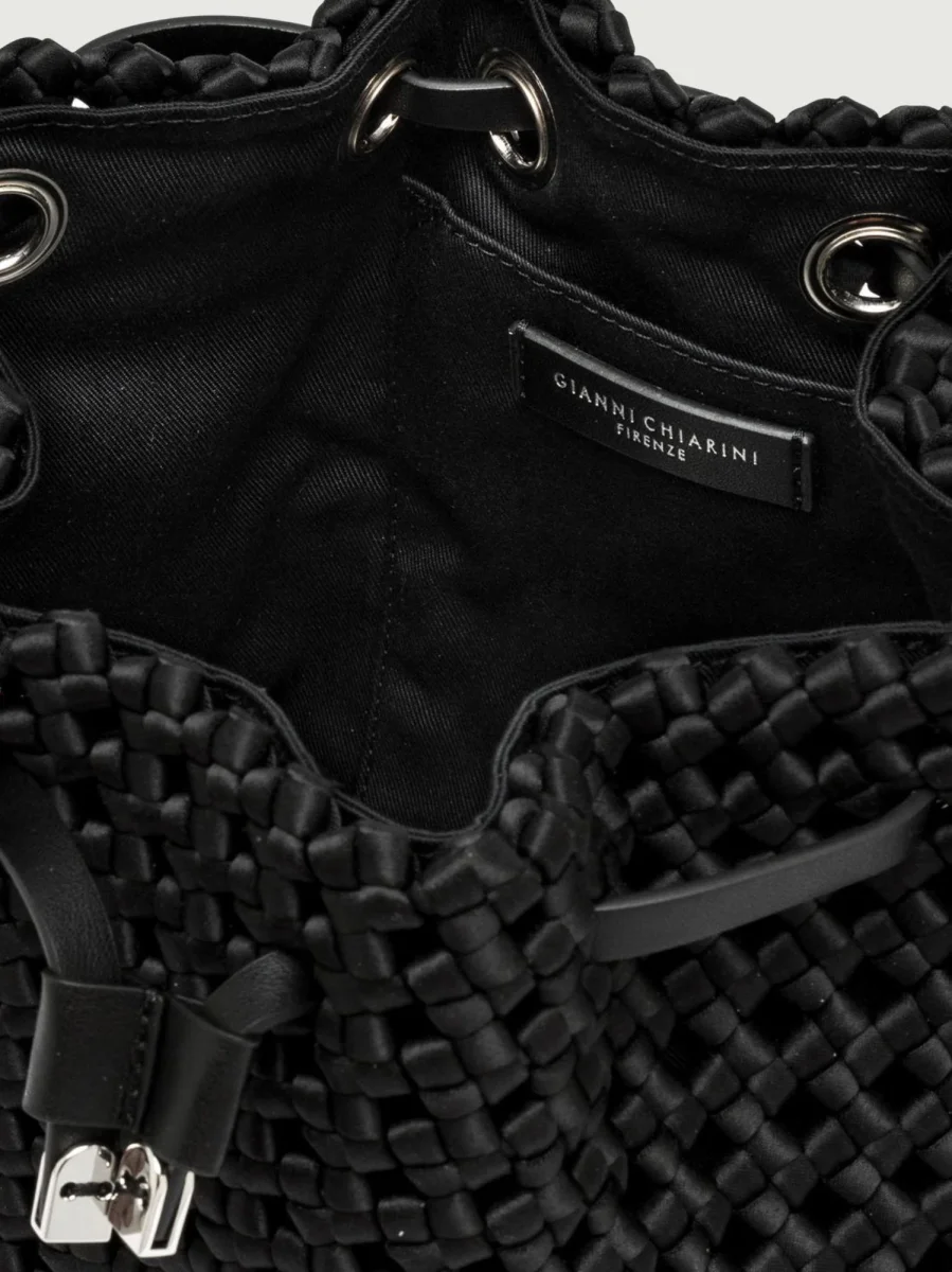 BORSA A TRACOLLA FIORE NERA - immagine 5