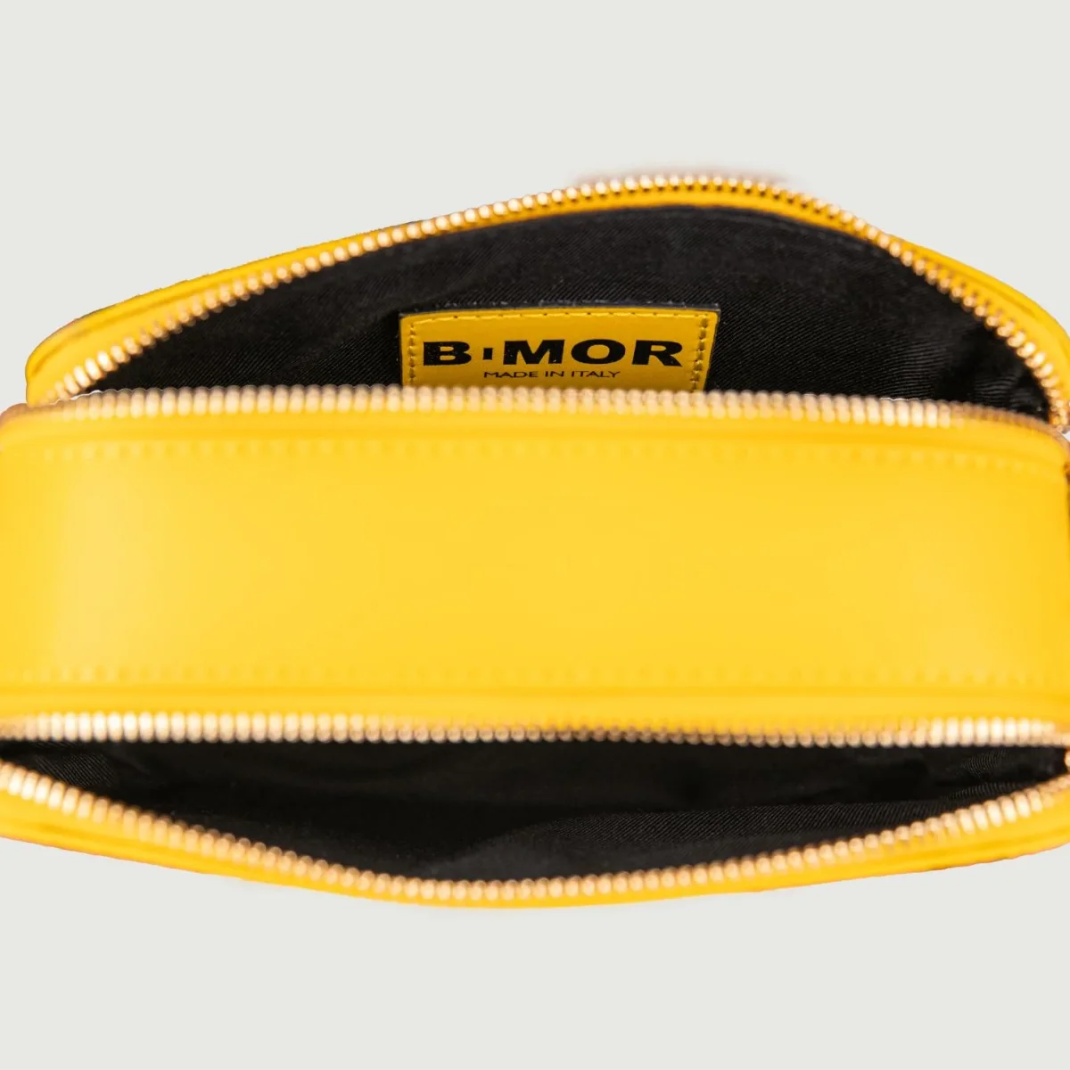 BORSA A TRACOLLA IN PELLE GIALLA CON DOPPIA TASCA - immagine 5