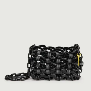 BORSA A TRACOLLA IN RESINA NERA "VHS"