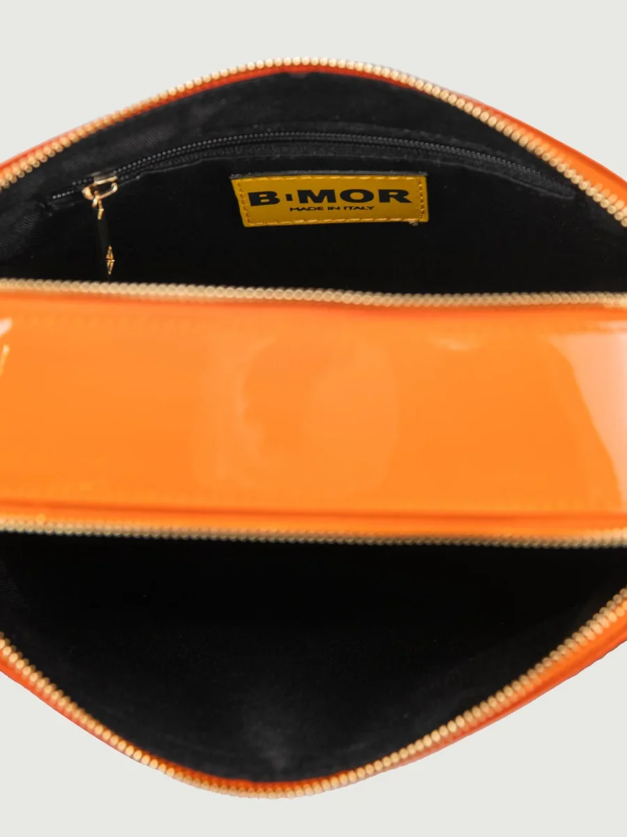 BORSA A TRACOLLA MAXI YOURS ARANCIONE IN PELLE VERNICE - immagine 6