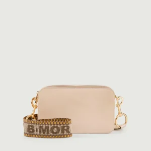 BORSA A TRACOLLA MAXI YOURS BEIGE IN PELLE VERNICE