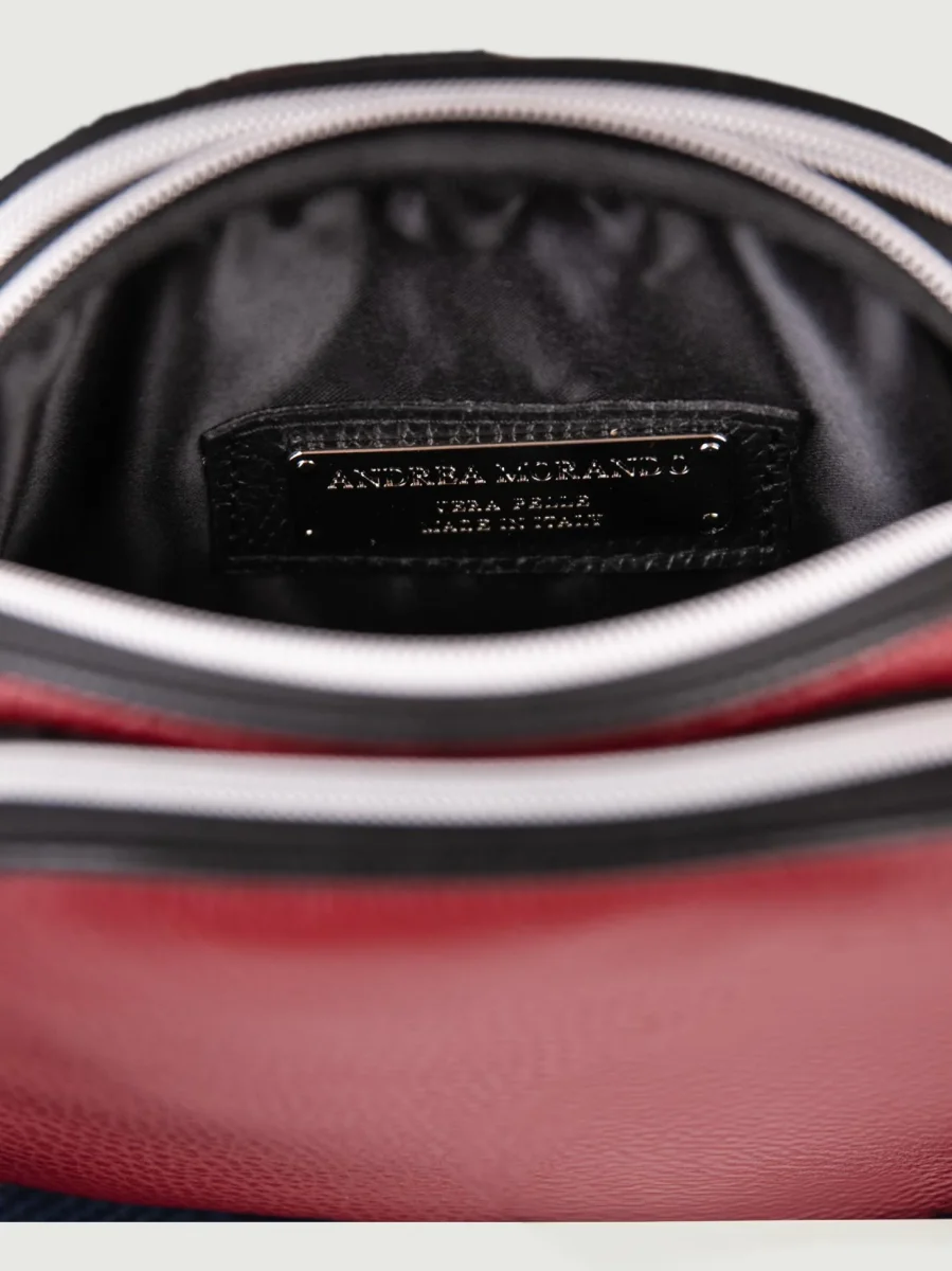 BORSA A TRACOLLA TRIS IN PELLE BORDEAUX - immagine 5