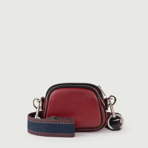 BORSA A TRACOLLA TRIS IN PELLE BORDEAUX