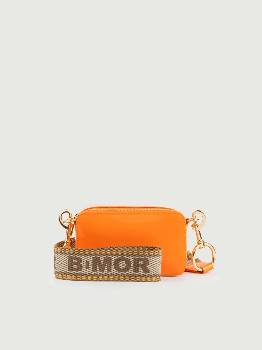 BORSA A TRACOLLA YOURS ARANCIONE IN PELLE VERNICE