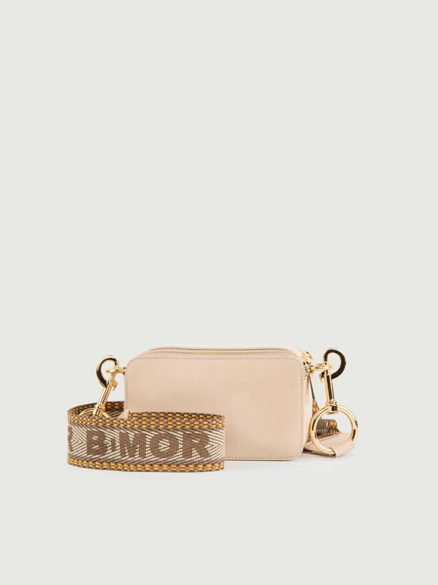 BORSA A TRACOLLA YOURS BEIGE IN PELLE VERNICE