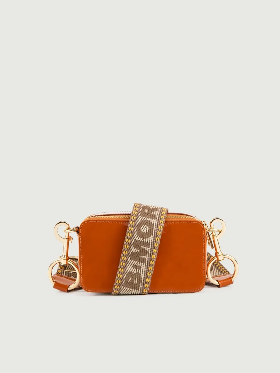 BORSA A TRACOLLA YOURS MATTONE IN PELLE VERNICE - immagine 4