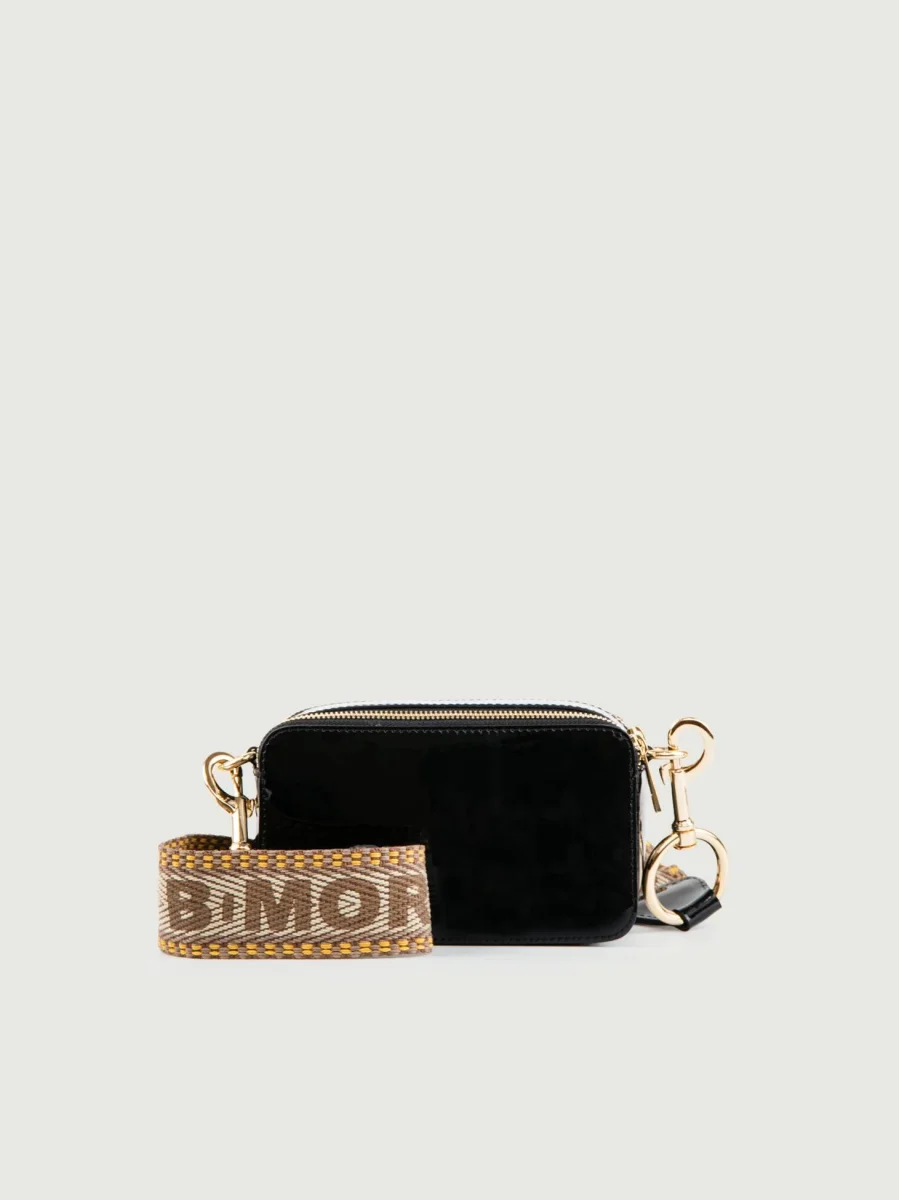 BORSA A TRACOLLA YOURS NERA IN PELLE VERNICE