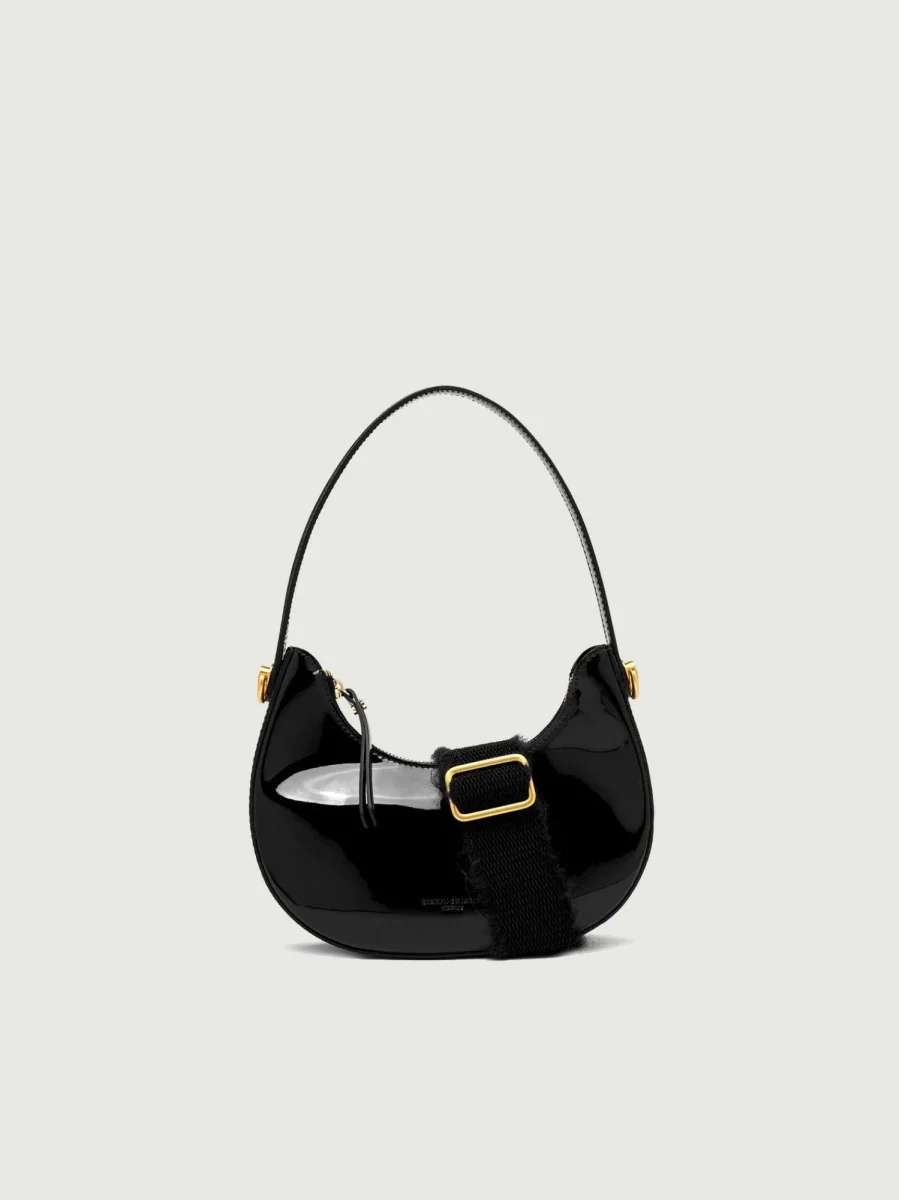 BORSA BLANCHE IN VERNICE NERA