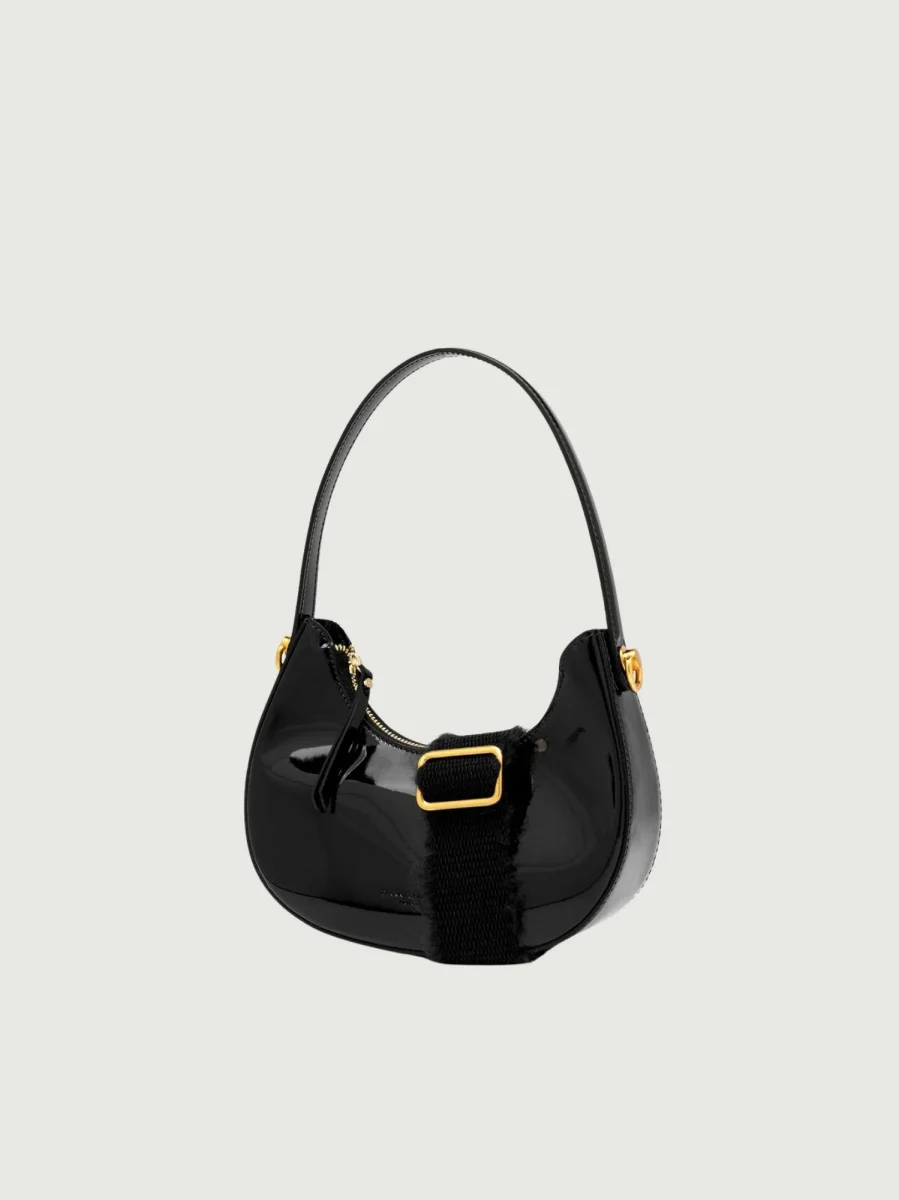 BORSA BLANCHE IN VERNICE NERA - immagine 3