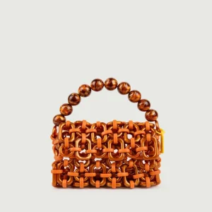 BORSA BUBBLE IN RESINA ARANCIO METALLIZZATO