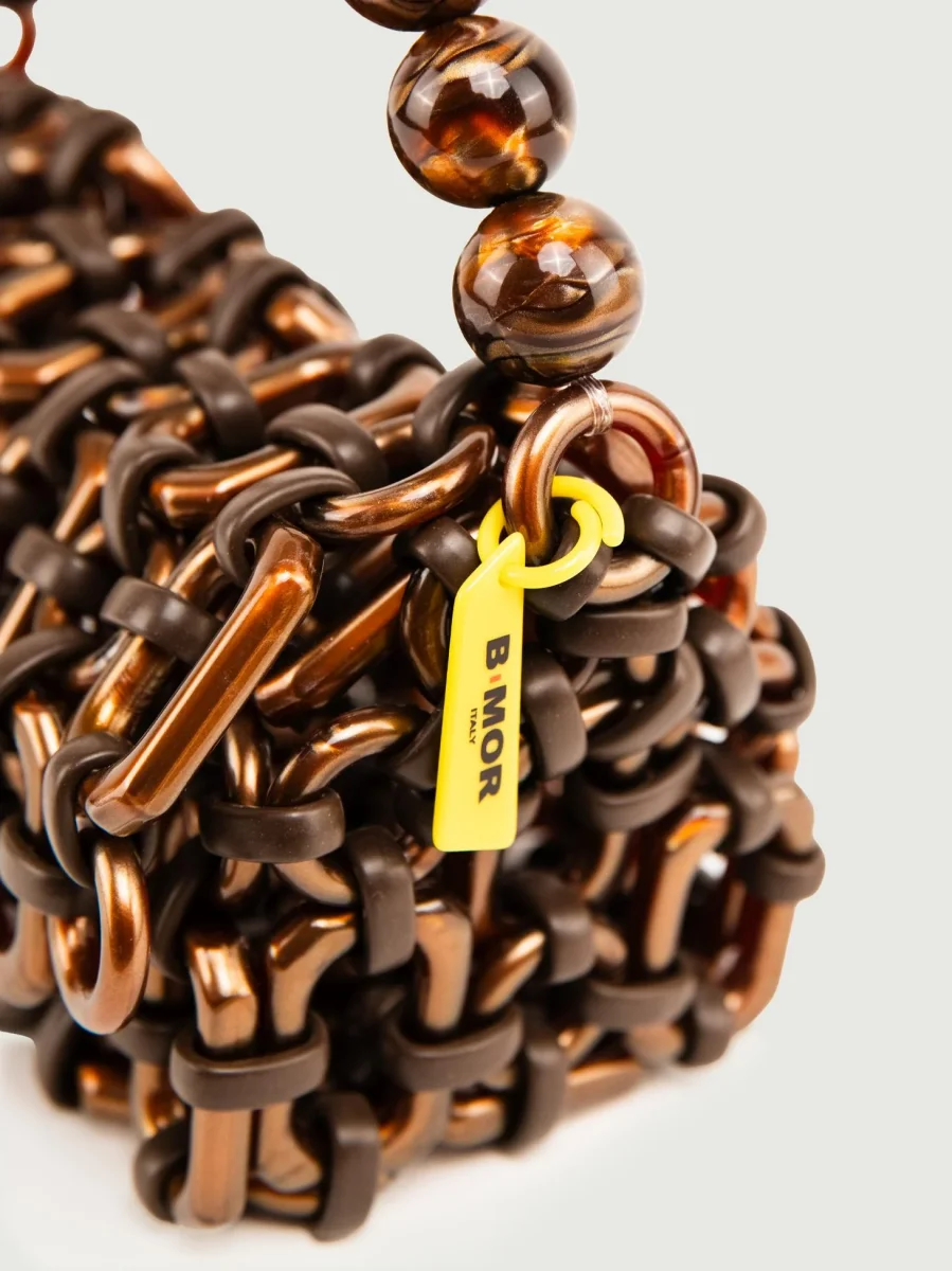 BORSA BUBBLE IN RESINA BRONZO METALLIZZATO - immagine 6