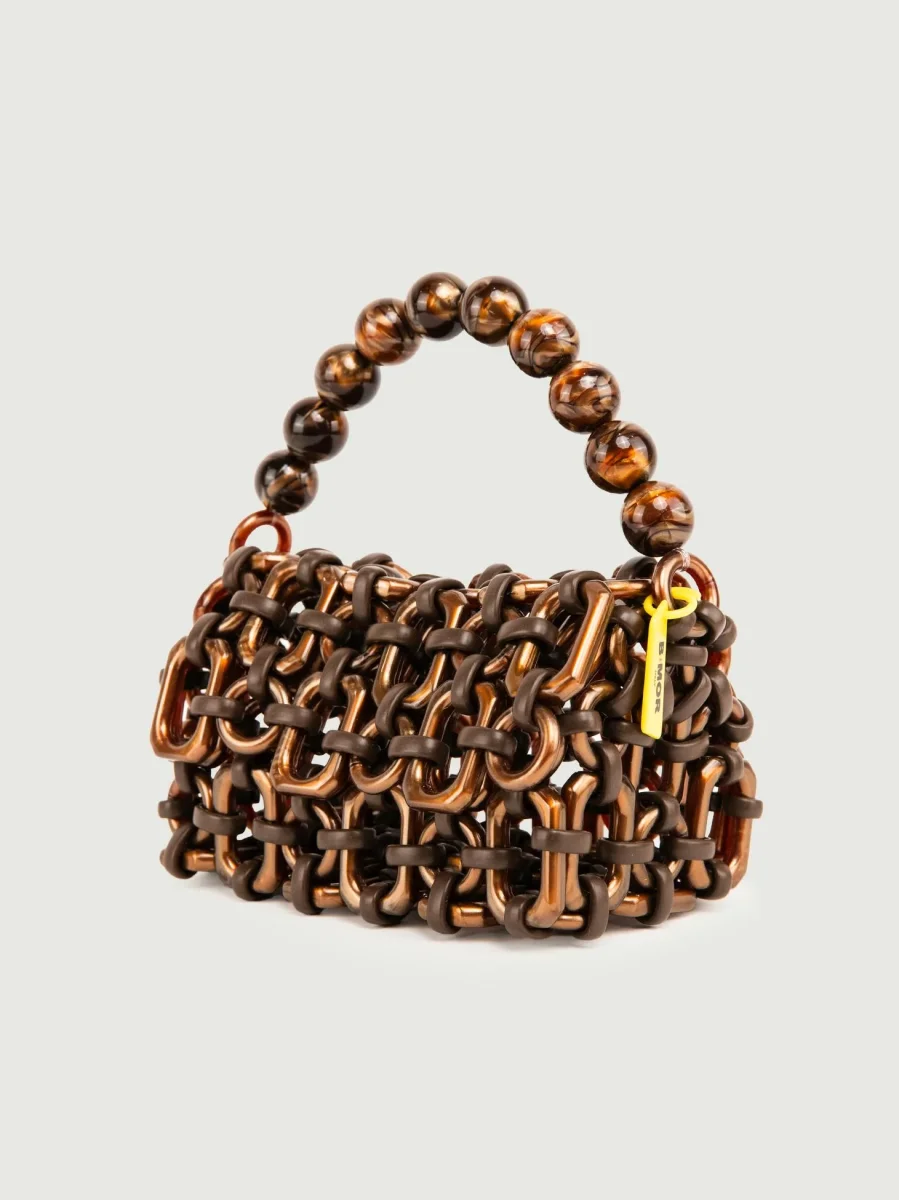 BORSA BUBBLE IN RESINA BRONZO METALLIZZATO - immagine 3
