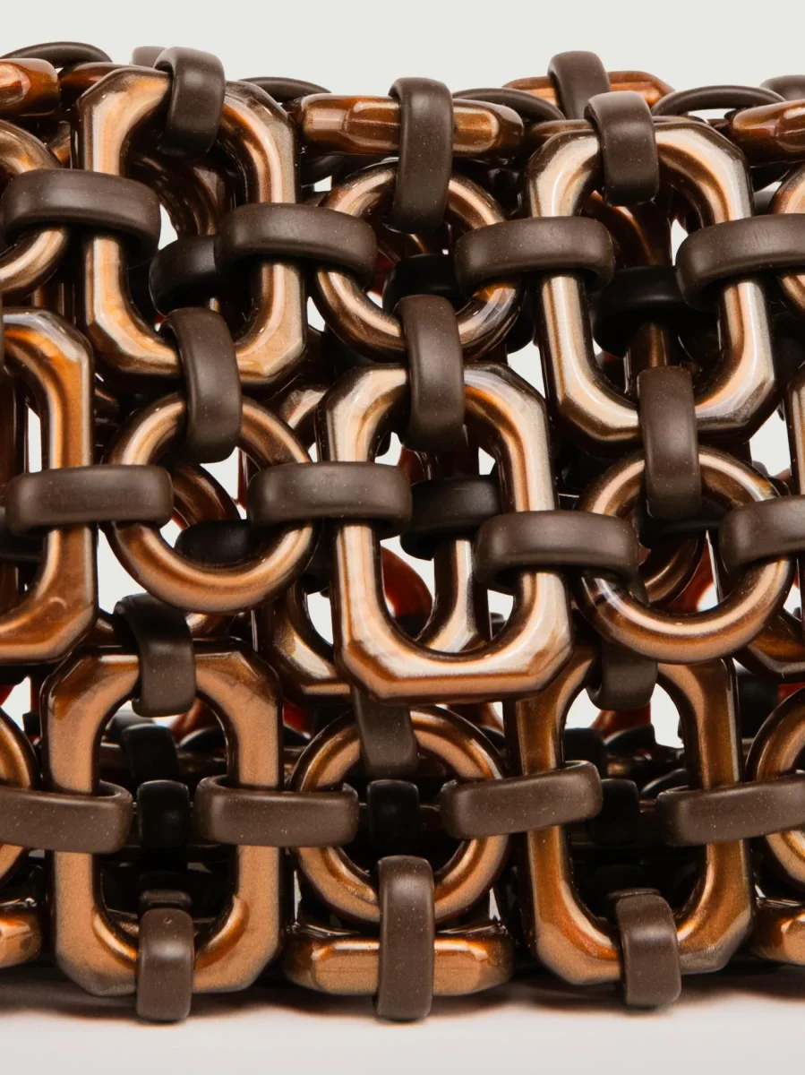 BORSA BUBBLE IN RESINA BRONZO METALLIZZATO - immagine 7