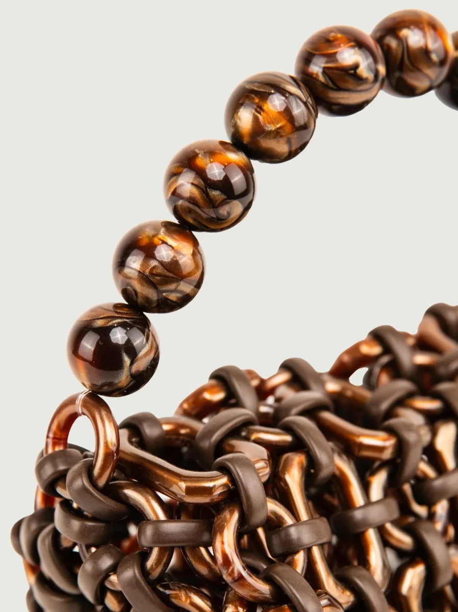 BORSA BUBBLE IN RESINA BRONZO METALLIZZATO - immagine 5