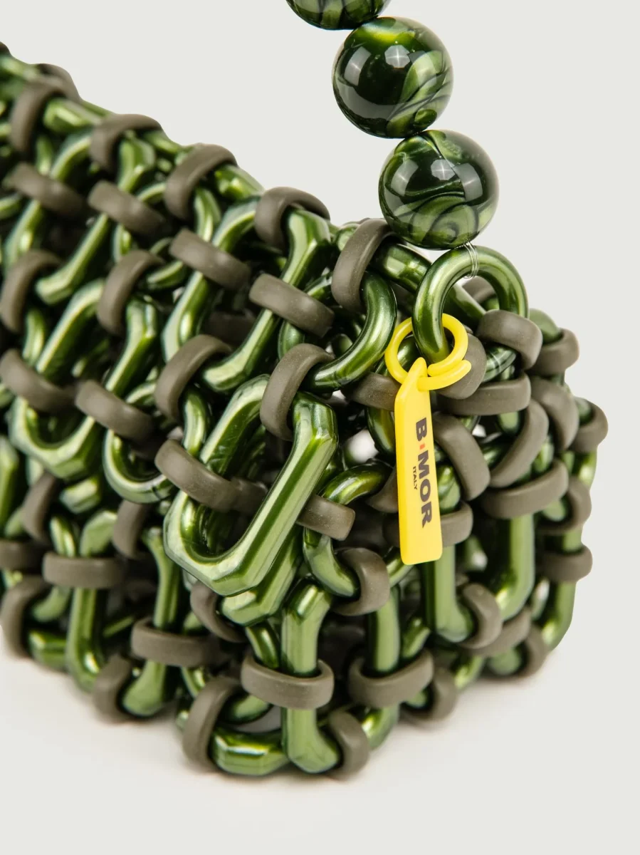 BORSA BUBBLE IN RESINA VERDE METALLIZZATO - immagine 6