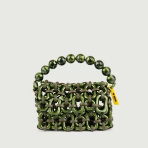 BORSA BUBBLE IN RESINA VERDE METALLIZZATO