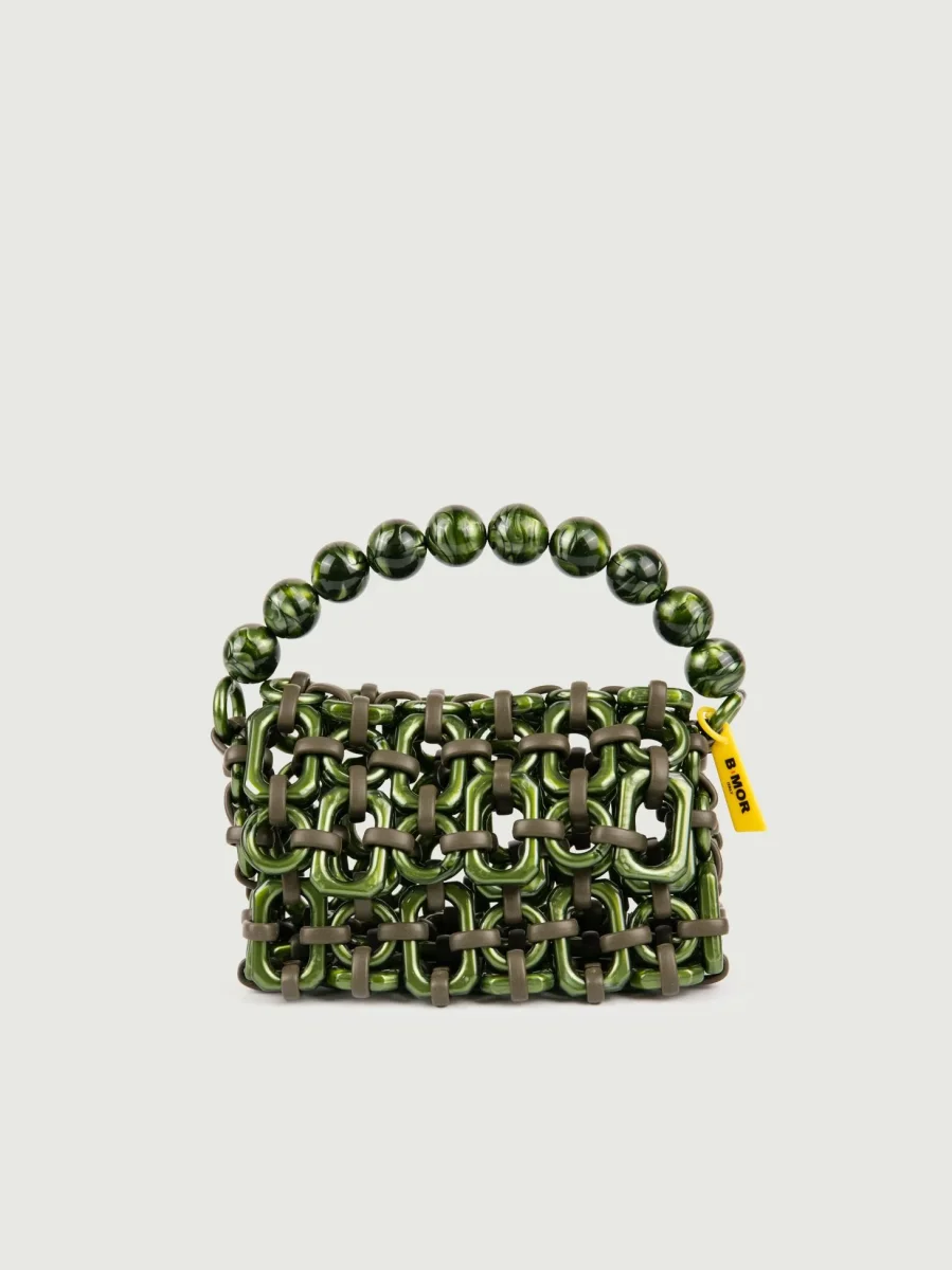 BORSA BUBBLE IN RESINA VERDE METALLIZZATO