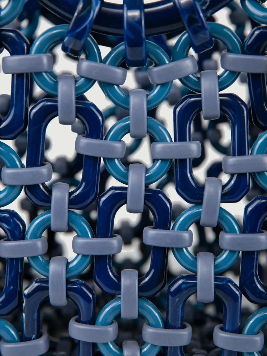 BORSA CON MANICI DOLL IN RESINA MULTICOLOR BLU - immagine 5