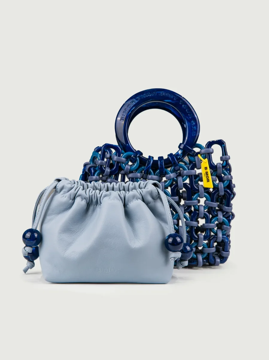 BORSA CON MANICI DOLL IN RESINA MULTICOLOR BLU - immagine 8