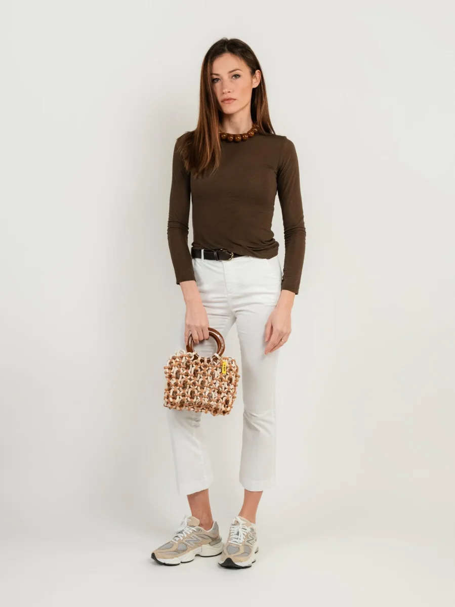 BORSA CON MANICI DOLL IN RESINA MULTICOLOR CARAMELLO - immagine 9