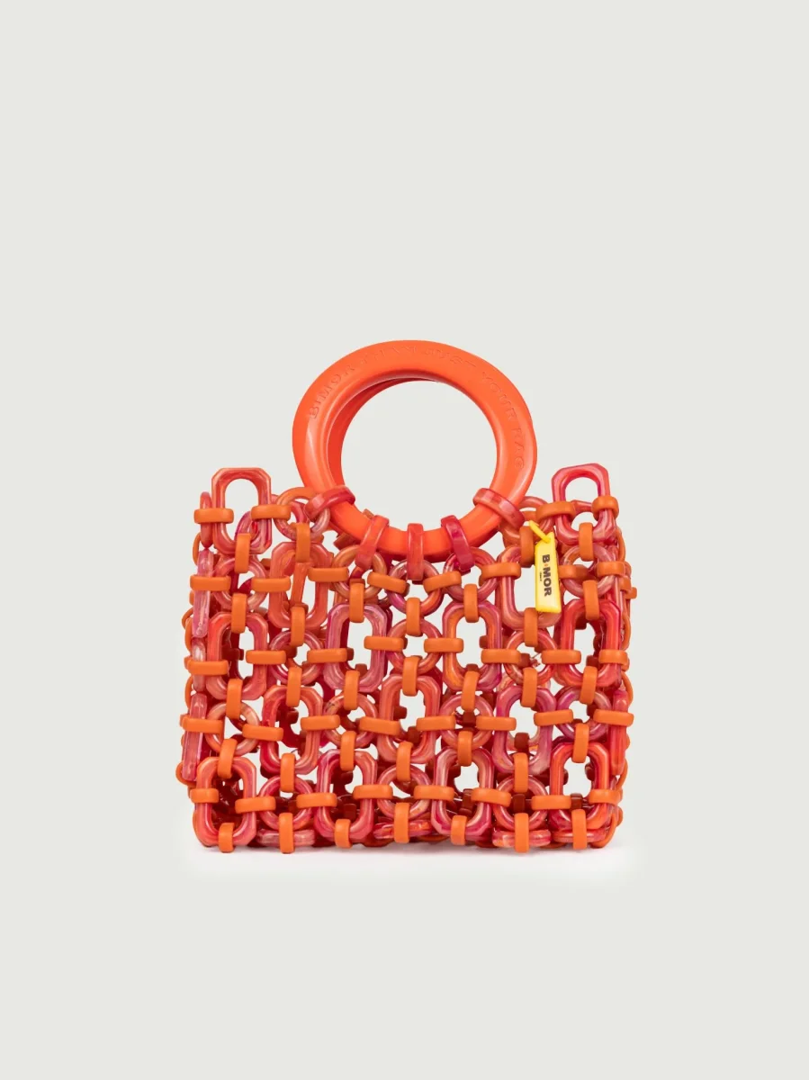 BORSA CON MANICI DOLL IN RESINA MULTICOLOR CORALLO