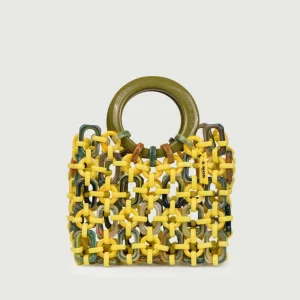 BORSA CON MANICI DOLL IN RESINA MULTICOLOR LIME