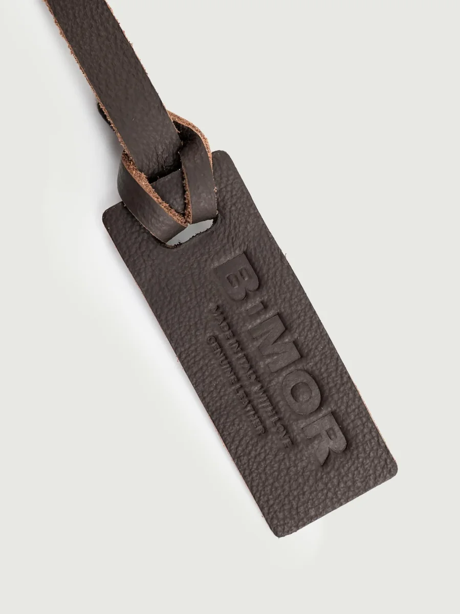 BORSA CRUSH IN RESINA E PELLE TESTA MORO - immagine 7